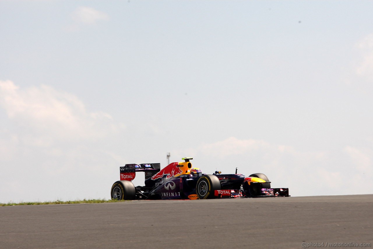 GP GERMANIA, 06.07.2013- Qualifiche, Mark Webber (AUS) Red Bull Racing RB9 