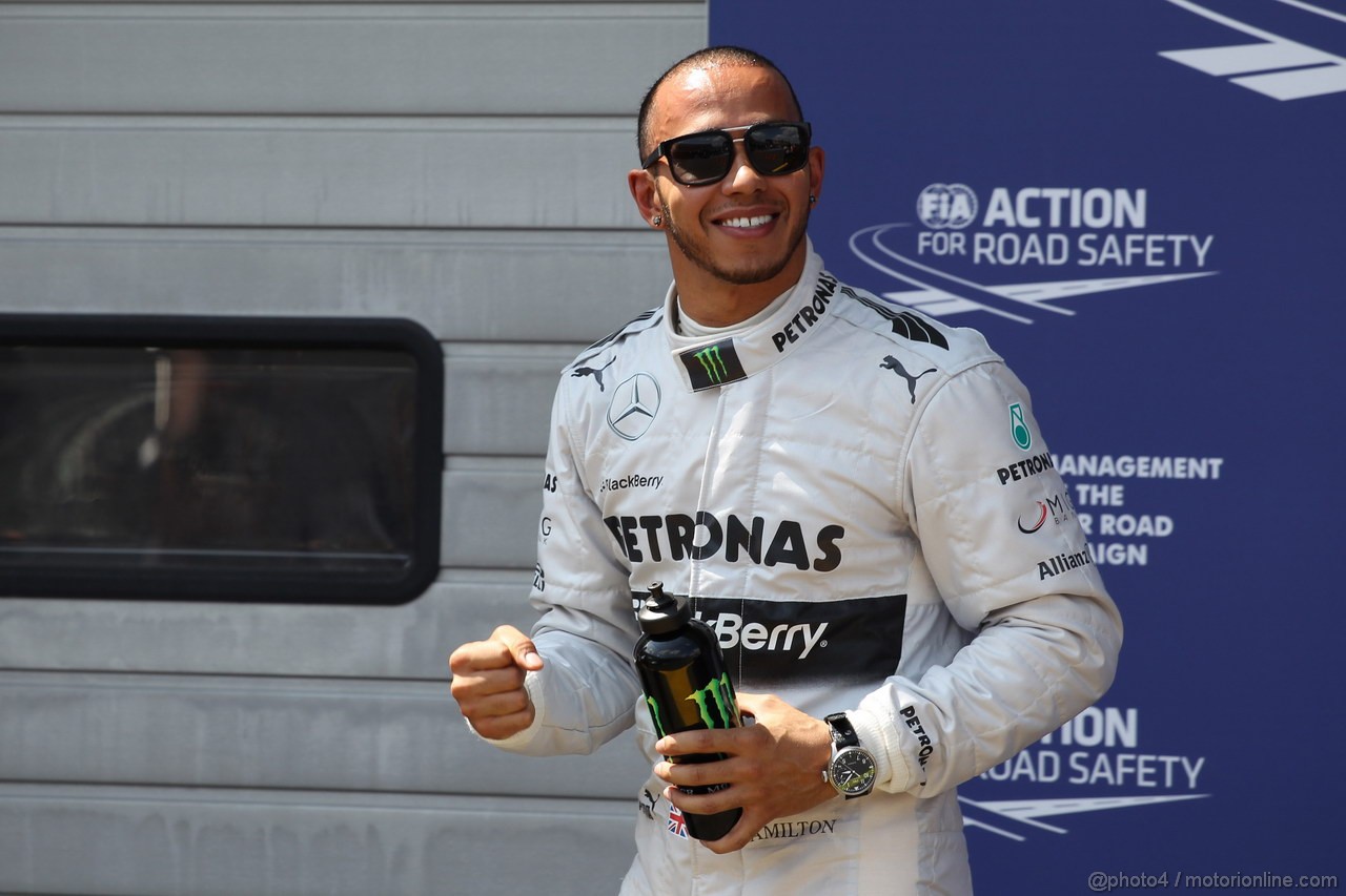 GP GERMANIA, 06.07.2013- Qualifiche, Lewis Hamilton (GBR) Mercedes AMG F1 W04 pole position 