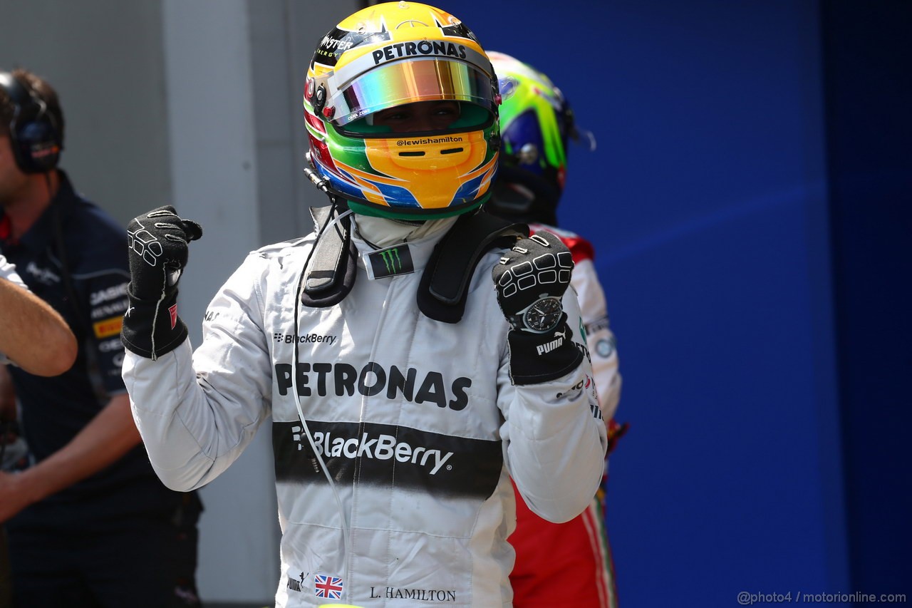 GP GERMANIA, 06.07.2013- Qualifiche, Lewis Hamilton (GBR) Mercedes AMG F1 W04 pole position 