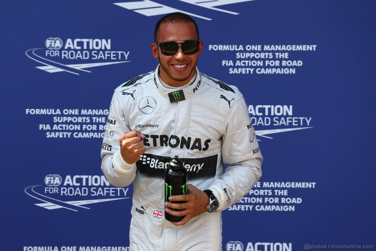 GP GERMANIA, 06.07.2013- Qualifiche, Lewis Hamilton (GBR) Mercedes AMG F1 W04 pole position 