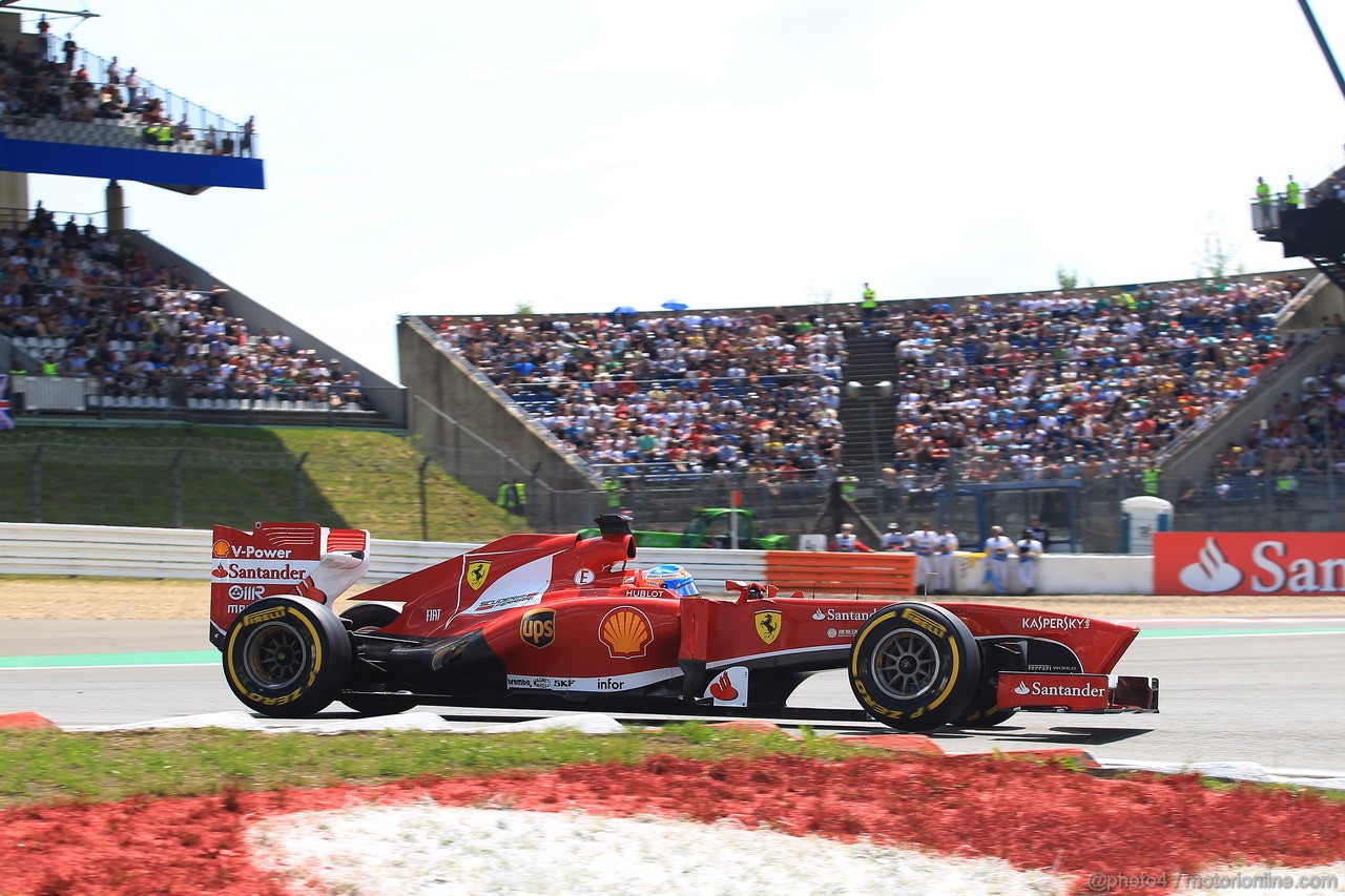 GP GERMANIA, 06.07.2013- Qualifiche, Fernando Alonso (ESP) Ferrari F138 