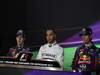 GP GERMANIA, 06.07.2013- Qualifiche, Conferenza Stampa, Sebastian Vettel (GER) Red Bull Racing RB9, Lewis Hamilton (GBR) Mercedes AMG F1 W04 e Mark Webber (AUS) Red Bull Racing RB9 