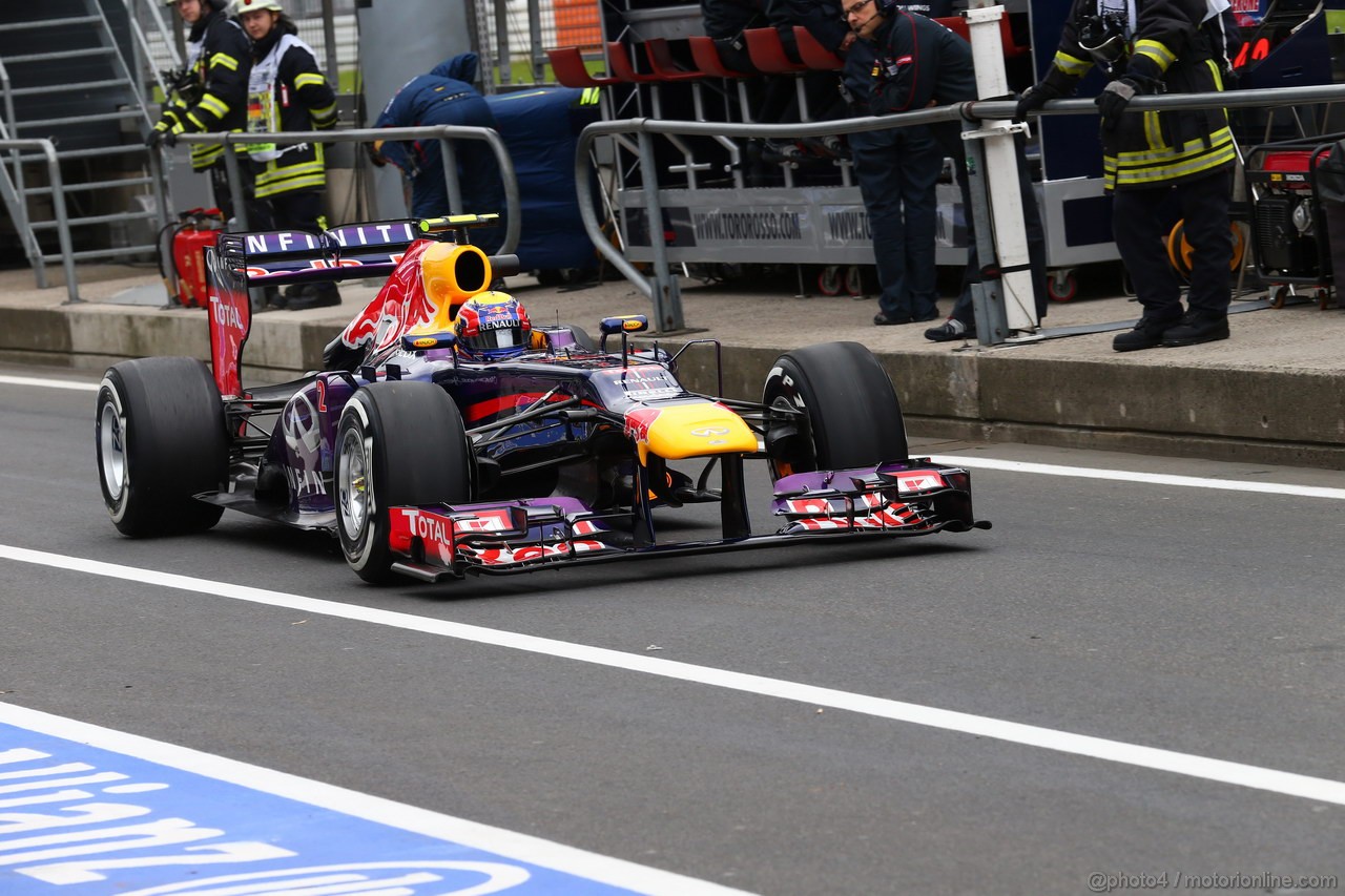 GP GERMANIA, 05.07.2013- Prove Libere 1, Mark Webber (AUS) Red Bull Racing RB9 
