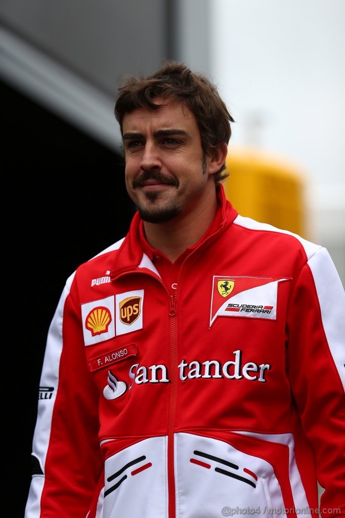 GP GERMANIA, 05.07.2013- Prove Libere 1, Fernando Alonso (ESP) Ferrari F138
