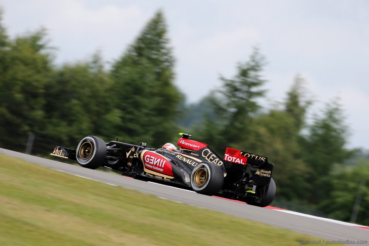 GP GERMANIA, 05.07.2013- Prove Libere 1, Romain Grosjean (FRA) Lotus F1 Team E21 