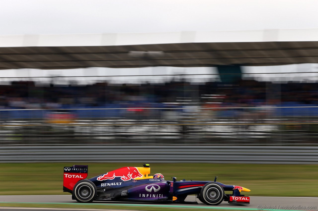 GP GERMANIA, 05.07.2013- Prove Libere 1, Mark Webber (AUS) Red Bull Racing RB9 