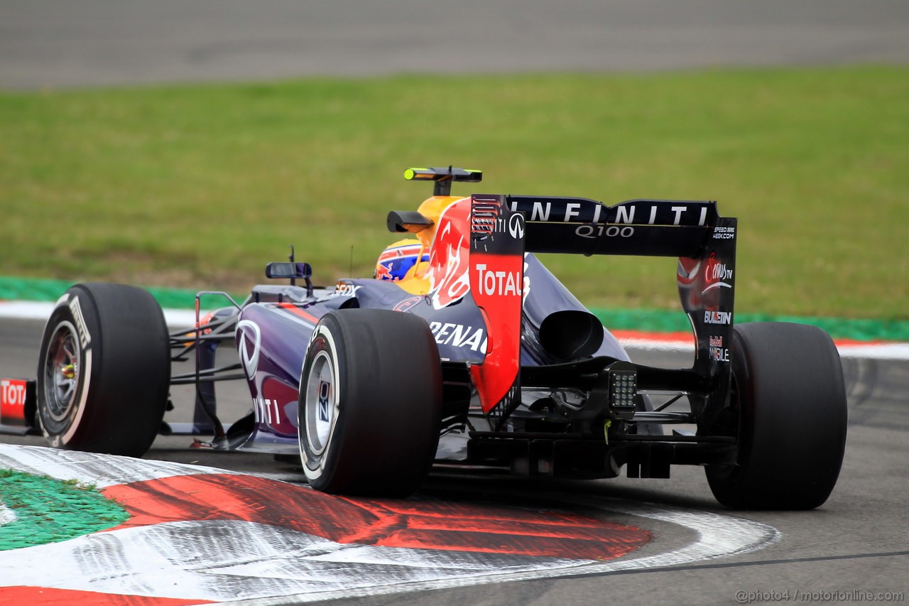 GP GERMANIA, 05.07.2013- Prove Libere 1, Mark Webber (AUS) Red Bull Racing RB9 