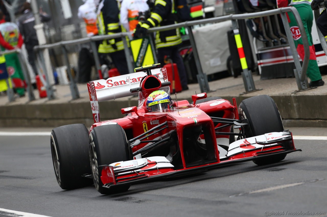 GP GERMANIA, 05.07.2013- Prove Libere 1, Felipe Massa (BRA) Ferrari F138 