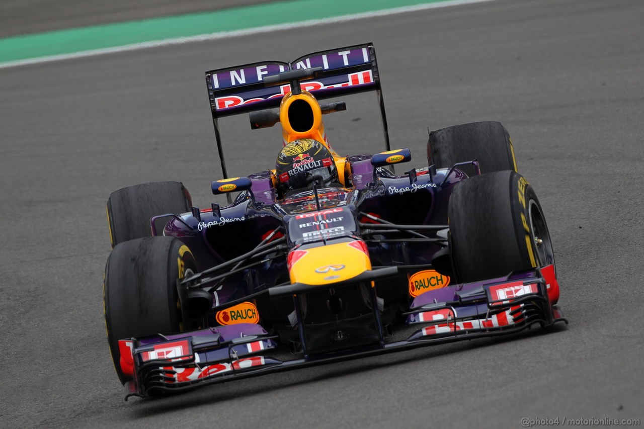 GP GERMANIA, 05.07.2013- Prove Libere 2, Sebastian Vettel (GER) Red Bull Racing RB9 