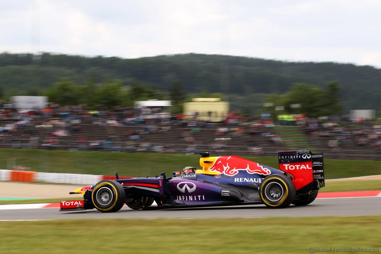 GP GERMANIA, 05.07.2013- Prove Libere 2, Sebastian Vettel (GER) Red Bull Racing RB9 