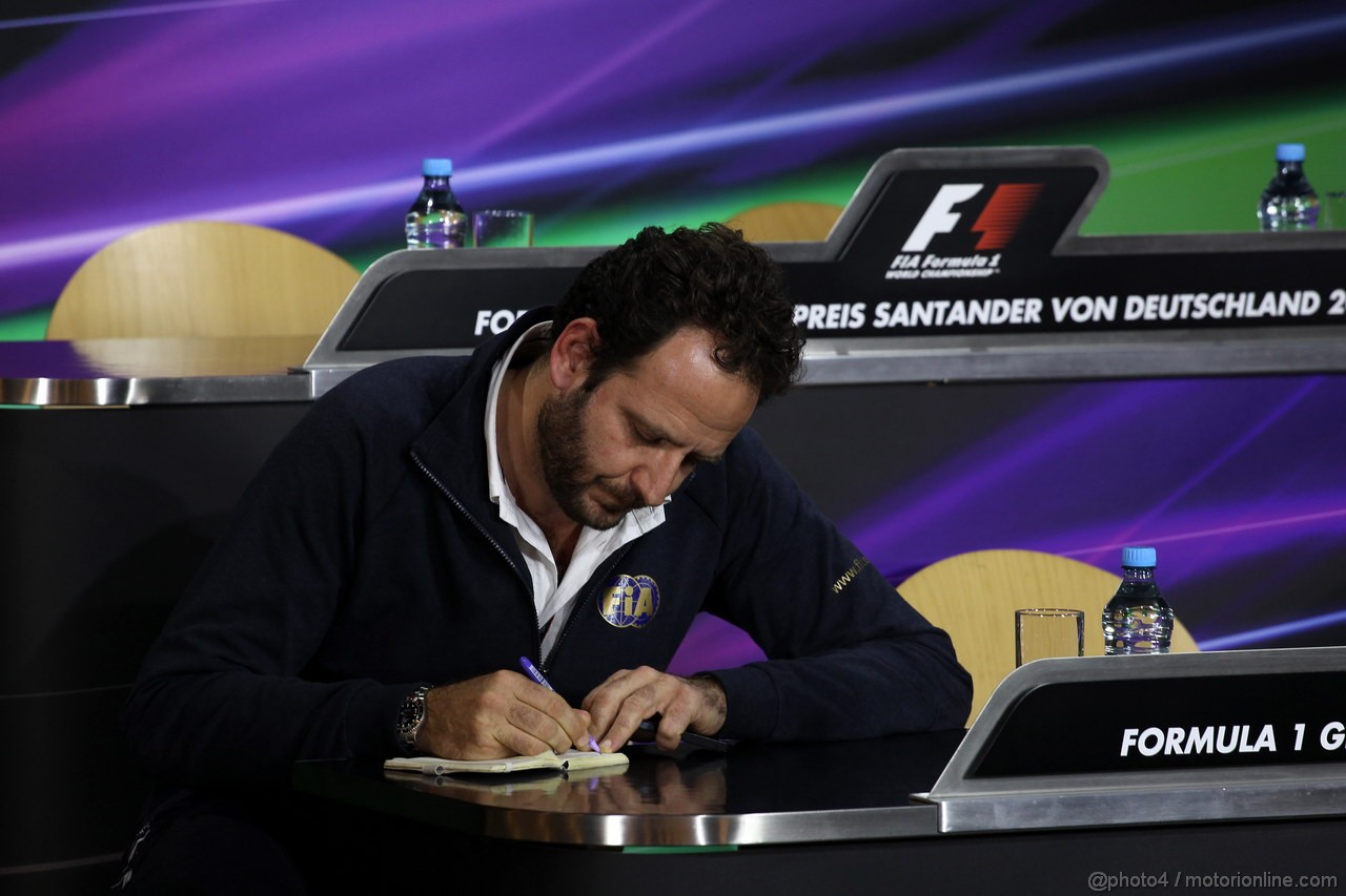 GP GERMANIA, 05.07.2013- Conferenza Stampa, Matteo Bonciani (ITA), F1 Head of Communications 