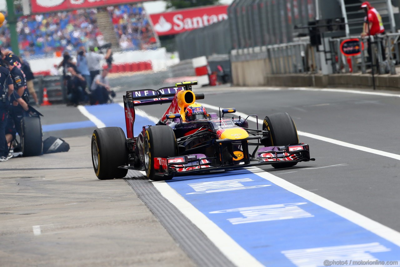 GP GERMANIA, 05.07.2013- Prove Libere 2, Mark Webber (AUS) Red Bull Racing RB9 