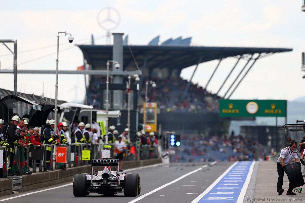 GP GERMANIA, 05.07.2013- Prove Libere 2, Sebastian Vettel (GER) Red Bull Racing RB9 