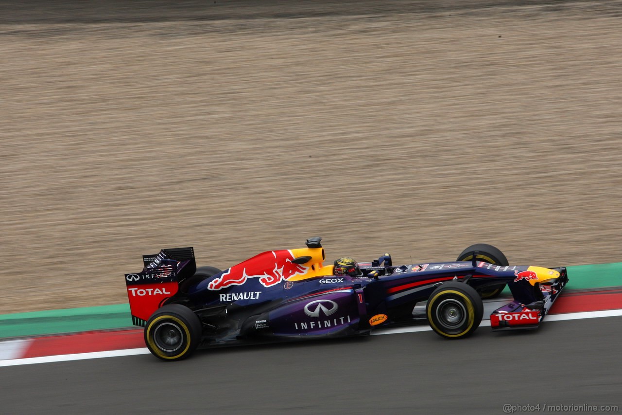 GP GERMANIA, 05.07.2013- Prove Libere 2, Sebastian Vettel (GER) Red Bull Racing RB9 