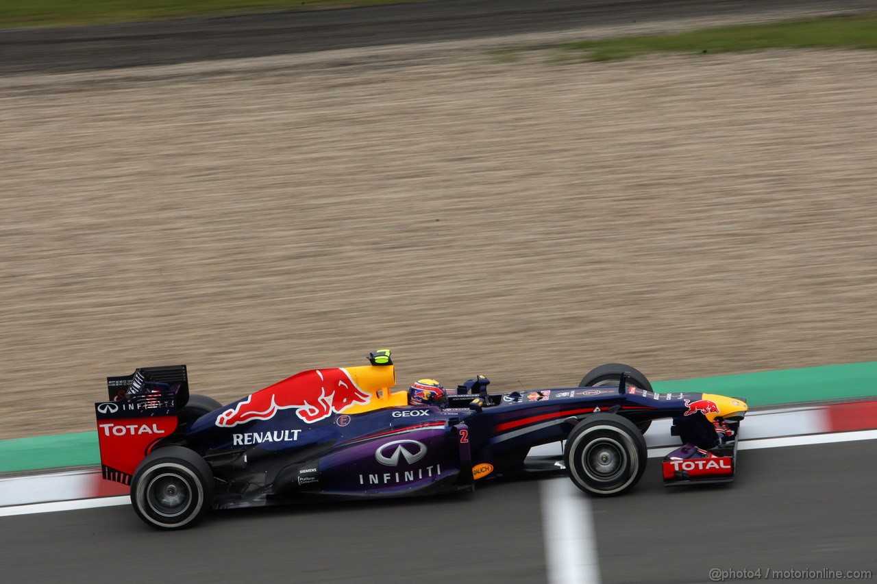 GP GERMANIA, 05.07.2013- Prove Libere 2, Mark Webber (AUS) Red Bull Racing RB9 