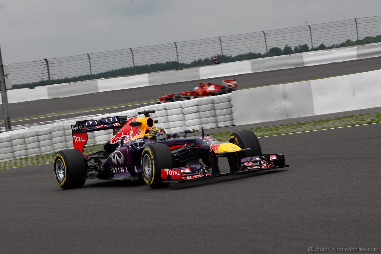 GP GERMANIA, 05.07.2013- Prove Libere 2, Sebastian Vettel (GER) Red Bull Racing RB9 e Felipe Massa (BRA) Ferrari F138 