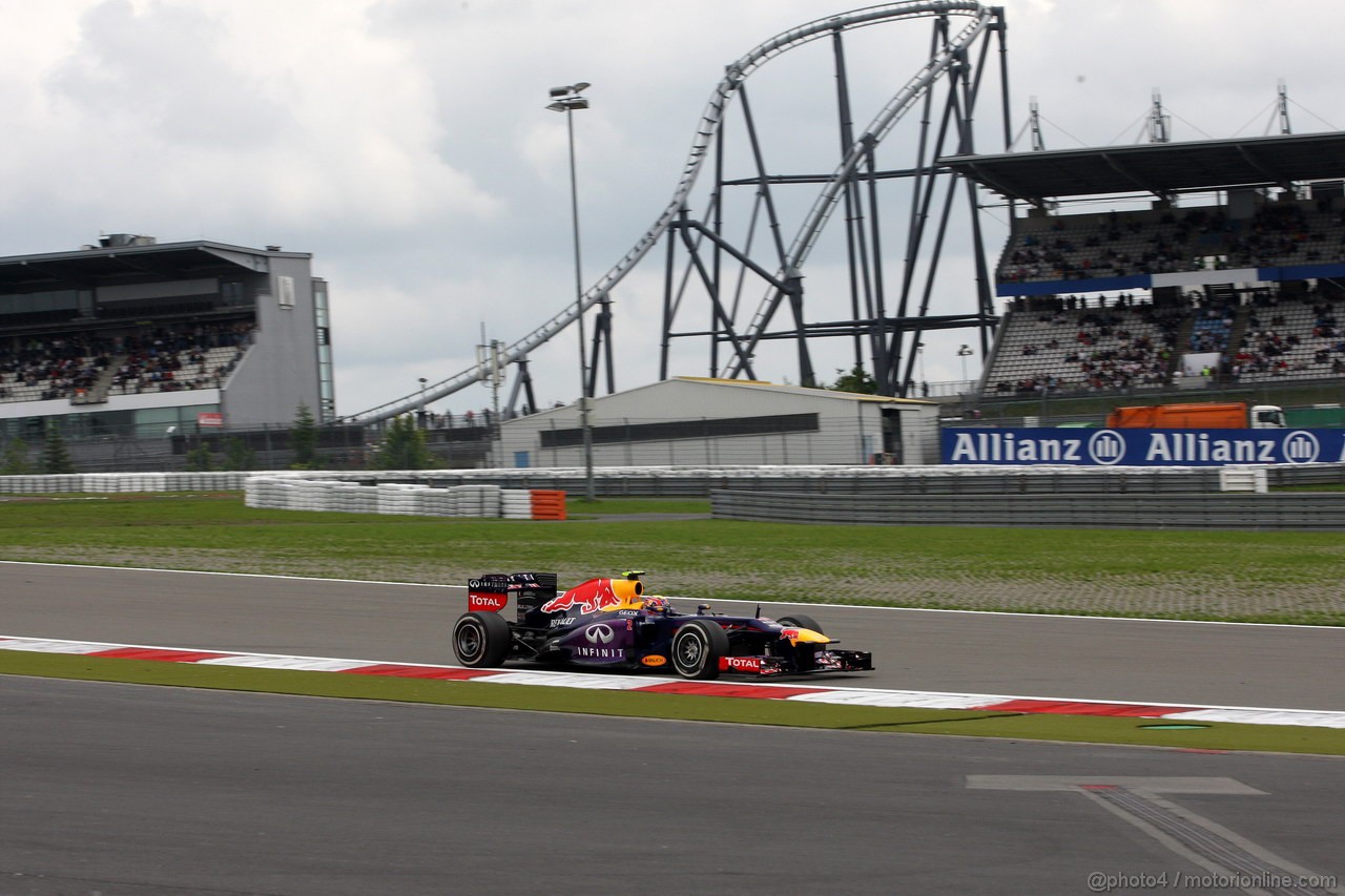 GP GERMANIA, 05.07.2013- Prove Libere 2, Mark Webber (AUS) Red Bull Racing RB9 