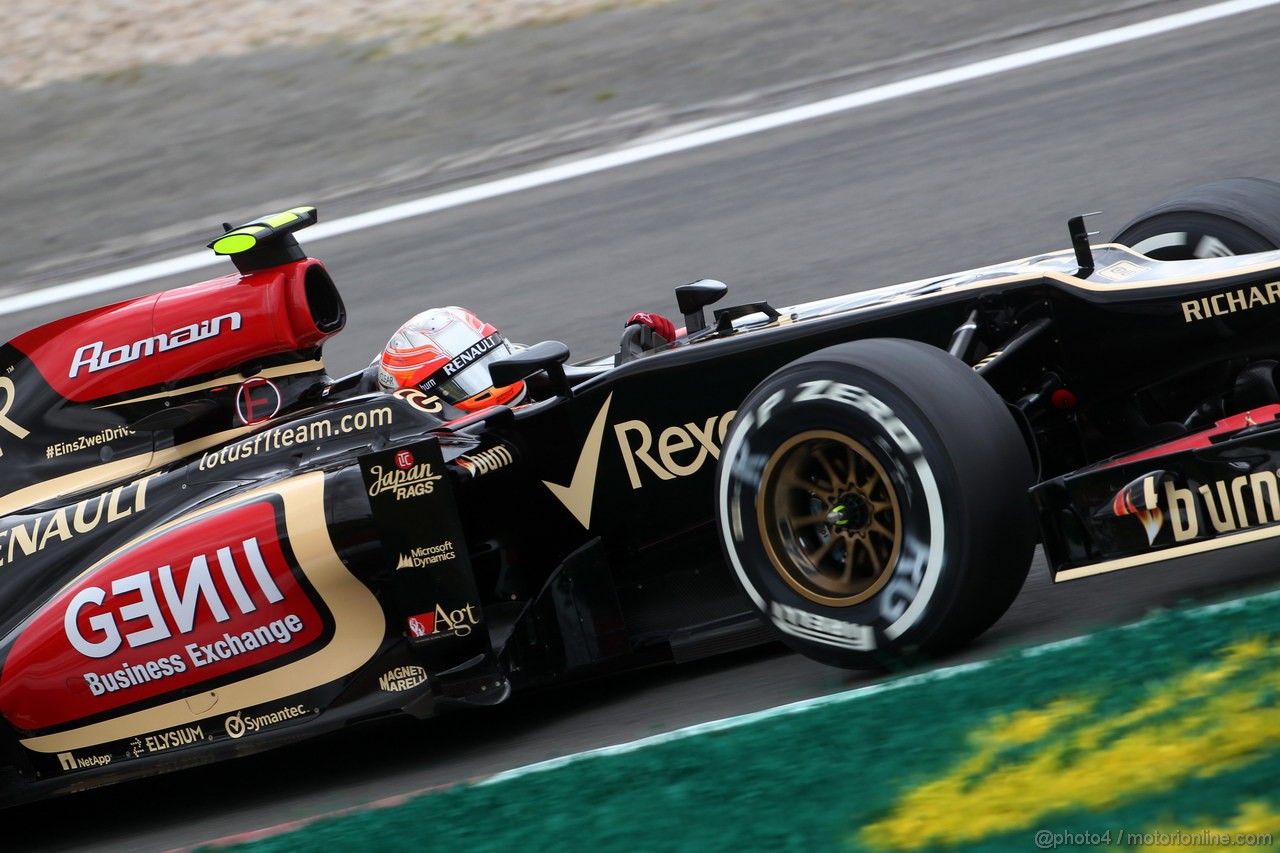 GP GERMANIA, 05.07.2013- Prove Libere 2,Romain Grosjean (FRA) Lotus F1 Team E21 