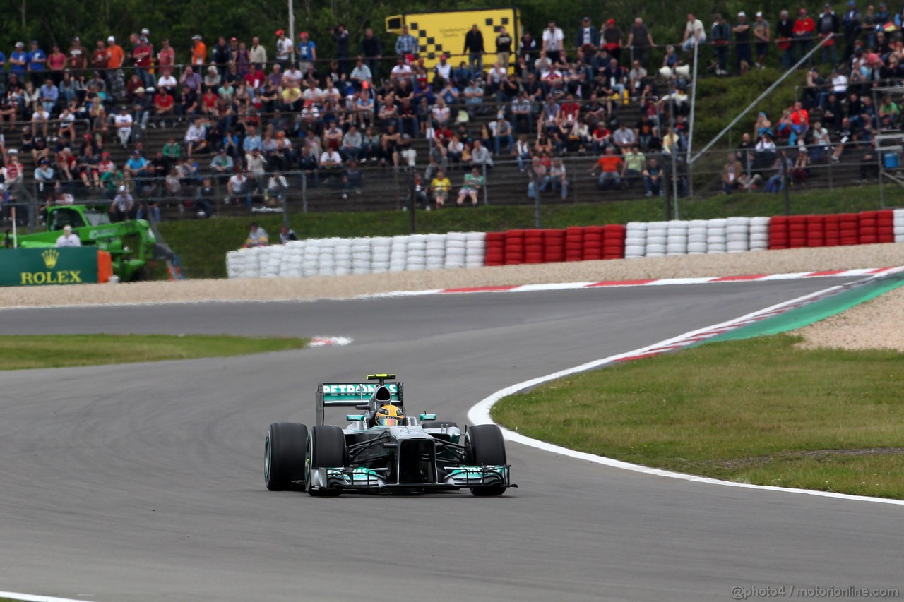 GP GERMANIA, 05.07.2013- Prove Libere 2, Lewis Hamilton (GBR) Mercedes AMG F1 W04 