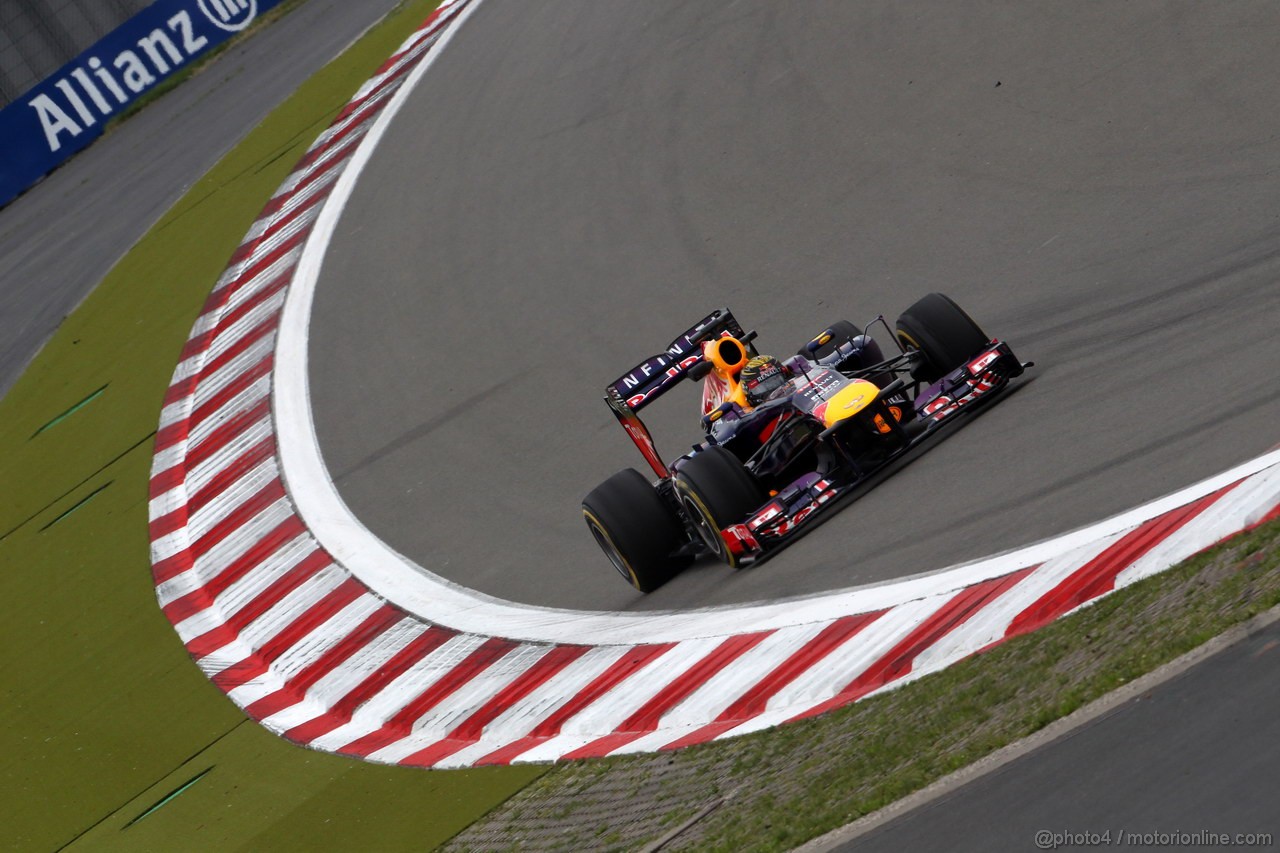 GP GERMANIA, 05.07.2013- Prove Libere 2, Sebastian Vettel (GER) Red Bull Racing RB9 