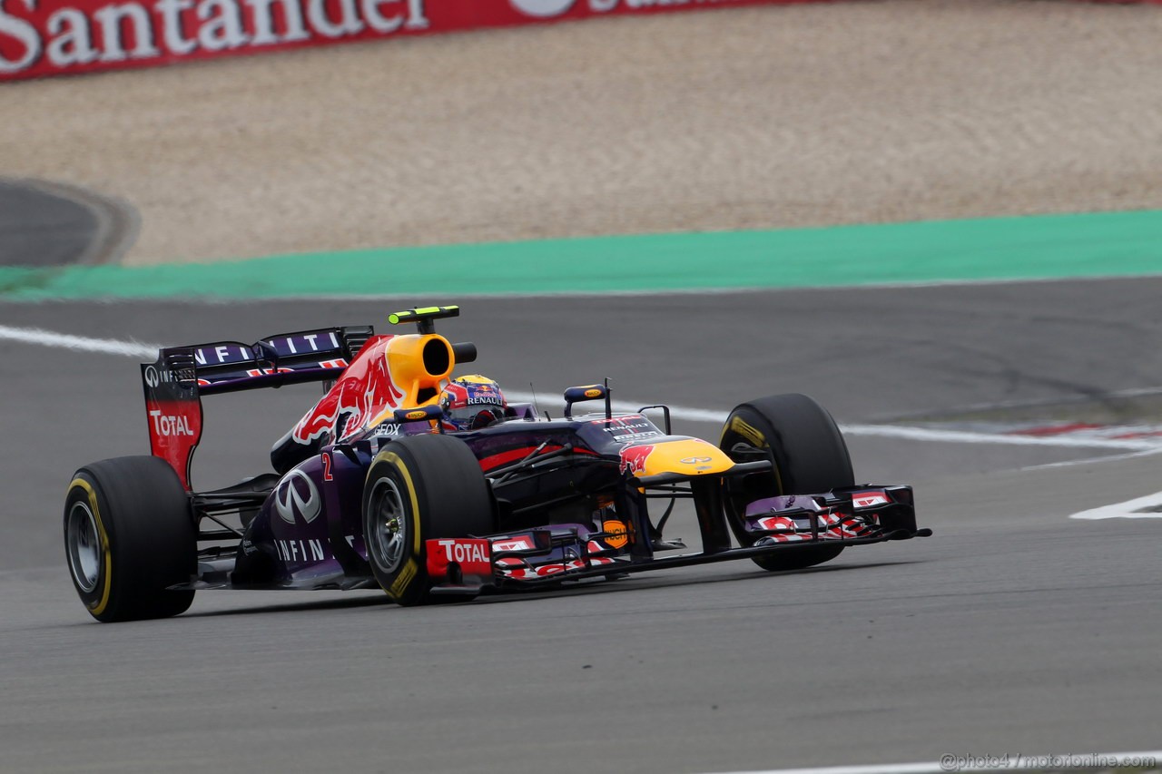 GP GERMANIA, 05.07.2013- Prove Libere 2, Mark Webber (AUS) Red Bull Racing RB9 