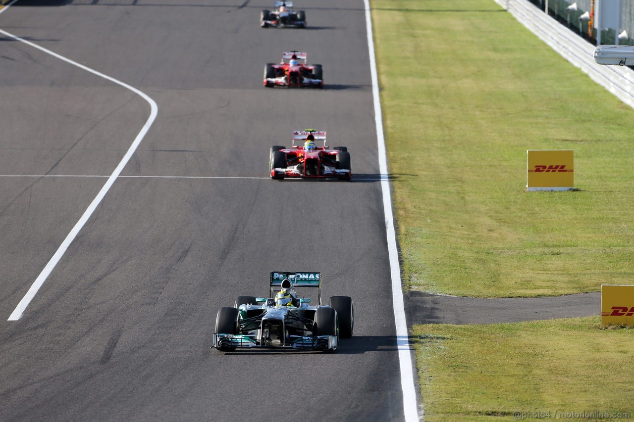 GP GIAPPONE, 13.10.2013- Gara, Nico Rosberg (GER) Mercedes AMG F1 W04 