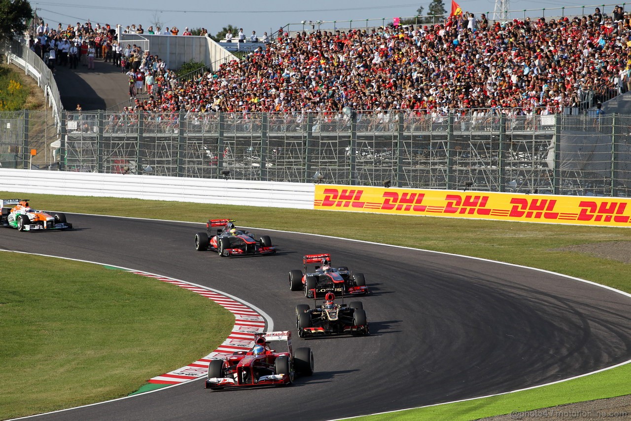 GP GIAPPONE, 13.10.2013- Gara, Fernando Alonso (ESP) Ferrari F138 