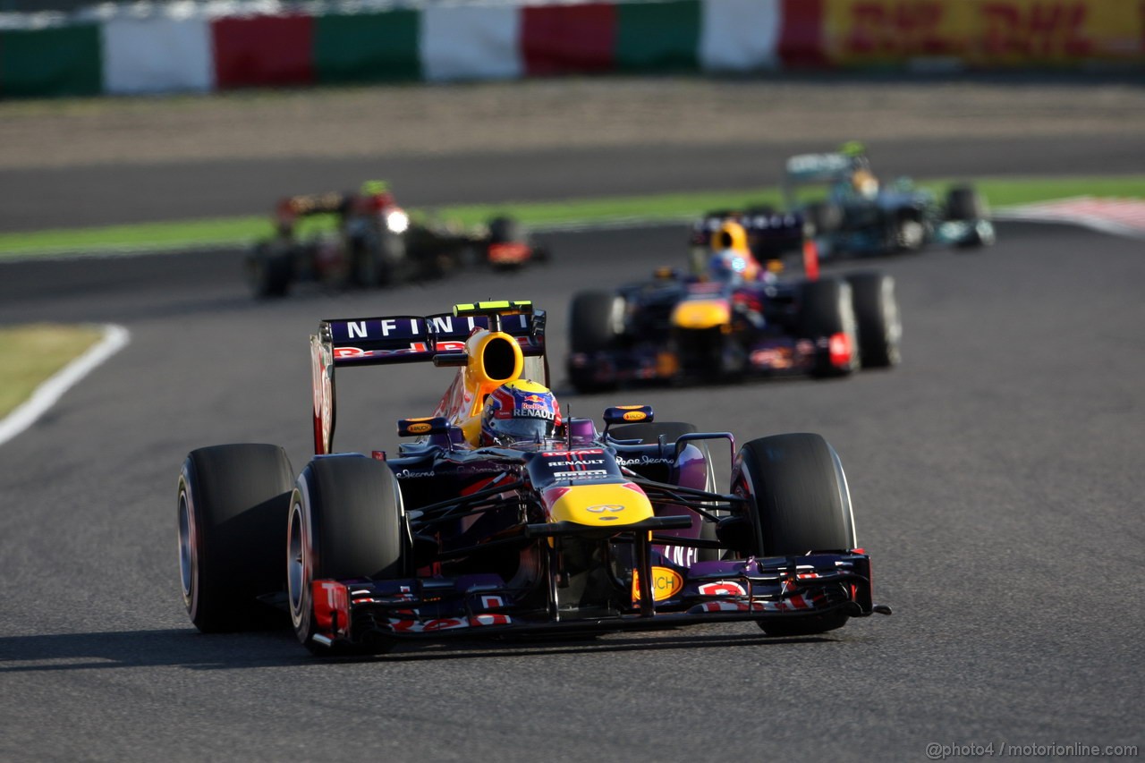 GP GIAPPONE, 13.10.2013- Gara, Mark Webber (AUS) Red Bull Racing RB9 