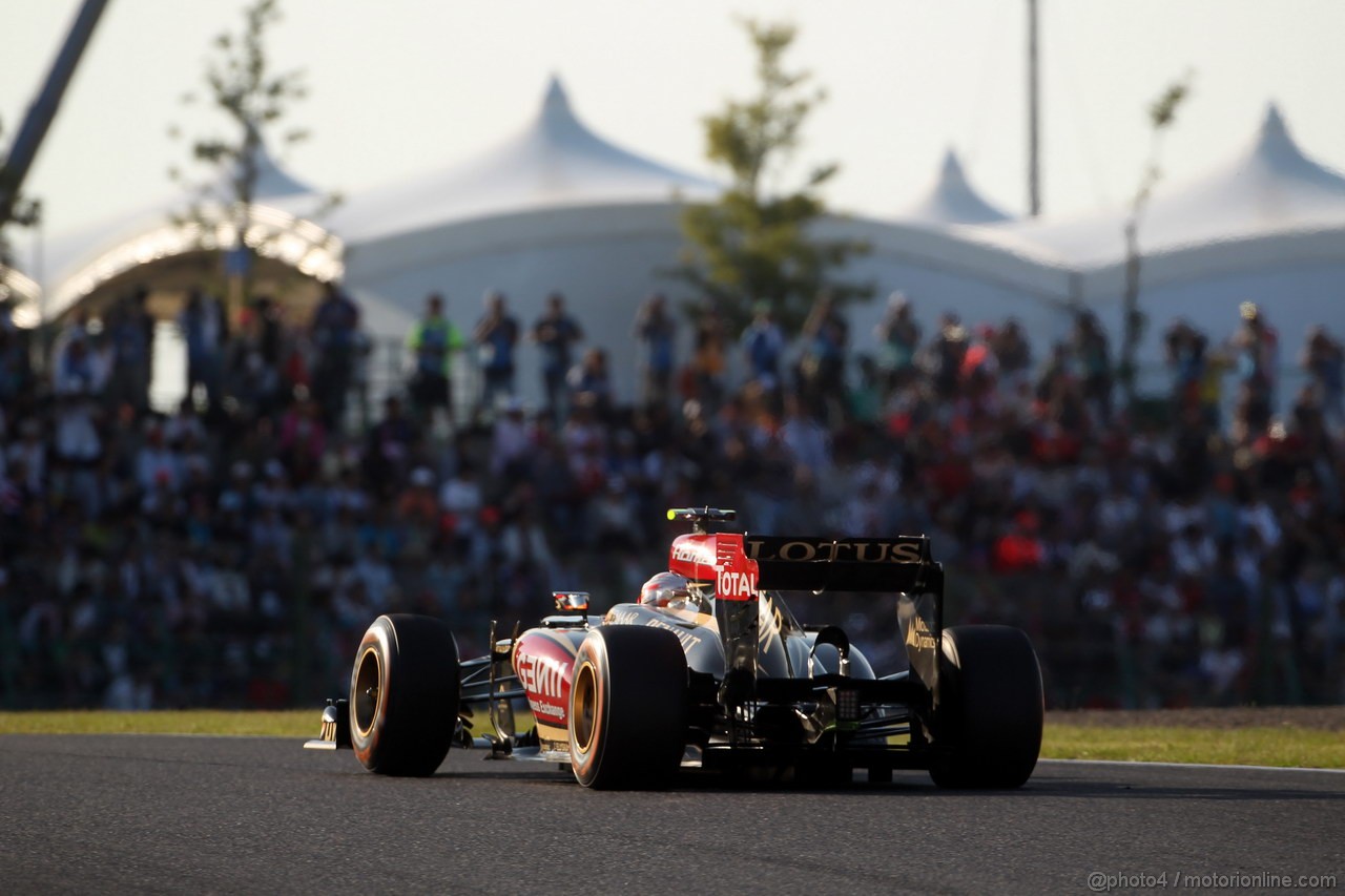 GP GIAPPONE, 13.10.2013- Gara, Romain Grosjean (FRA) Lotus F1 Team E21 