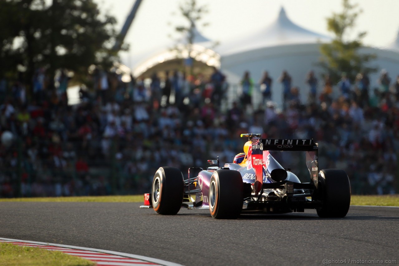 GP GIAPPONE, 13.10.2013- Gara, Mark Webber (AUS) Red Bull Racing RB9 