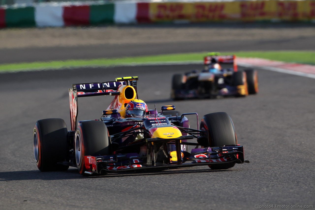 GP GIAPPONE, 13.10.2013- Gara, Mark Webber (AUS) Red Bull Racing RB9 