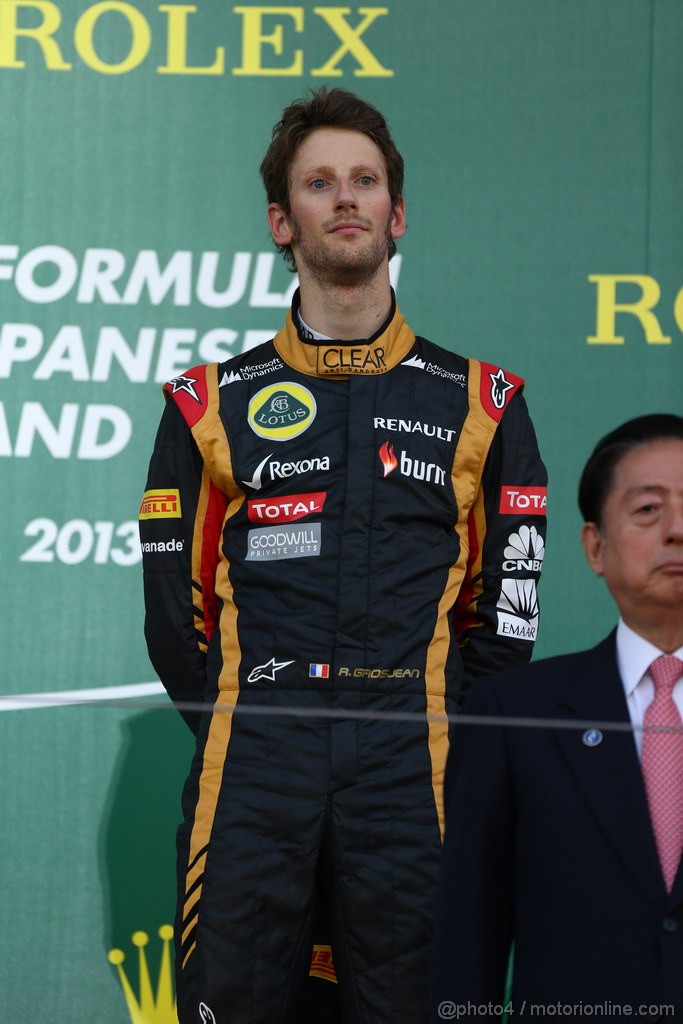 GP GIAPPONE, 13.10.2013- Gara, terzo Romain Grosjean (FRA) Lotus F1 Team E21