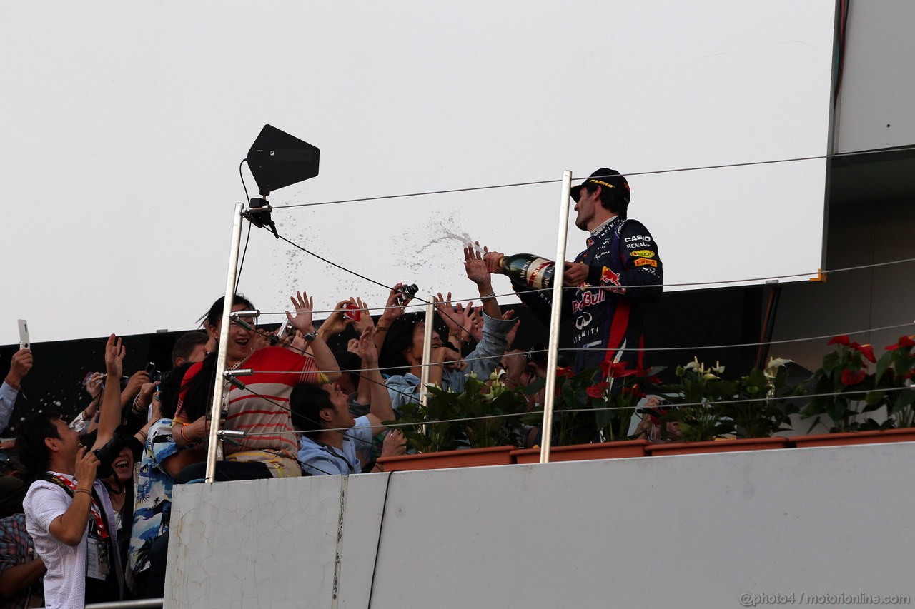 GP GIAPPONE, 13.10.2013- Gara, secondo Mark Webber (AUS) Red Bull Racing RB9