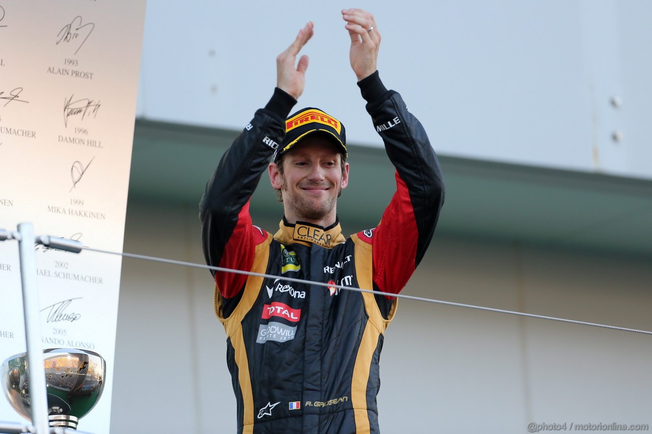 GP GIAPPONE, 13.10.2013- Gara, terzo Romain Grosjean (FRA) Lotus F1 Team E21