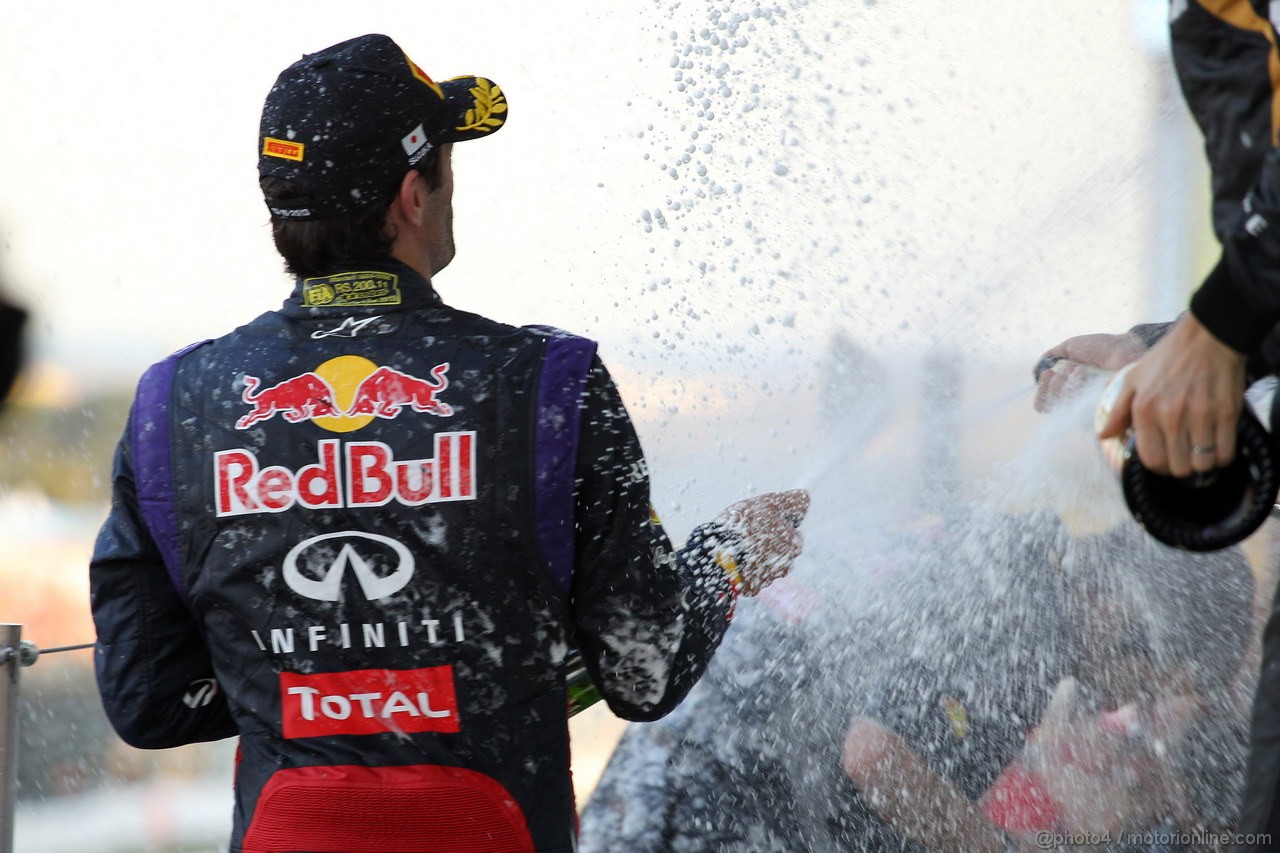 GP GIAPPONE, 13.10.2013- Gara, secondo Mark Webber (AUS) Red Bull Racing RB9 