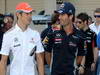 GP GIAPPONE, 13.10.2013- Jenson Button (GBR) McLaren Mercedes MP4-28 e Mark Webber (AUS) Red Bull Racing RB9 