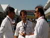 GP GIAPPONE, 13.10.2013- (L-D) Giancarlo Bruno (ITA), Rai, Luca Filippi (ITA), Sky e Emanuele Pirro (ITA), FIA Steward 