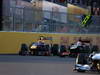 GP GIAPPONE, 13.10.2013- Gara, Mark Webber (AUS) Red Bull Racing RB9 overtakes Romain Grosjean (FRA) Lotus F1 Team E21 