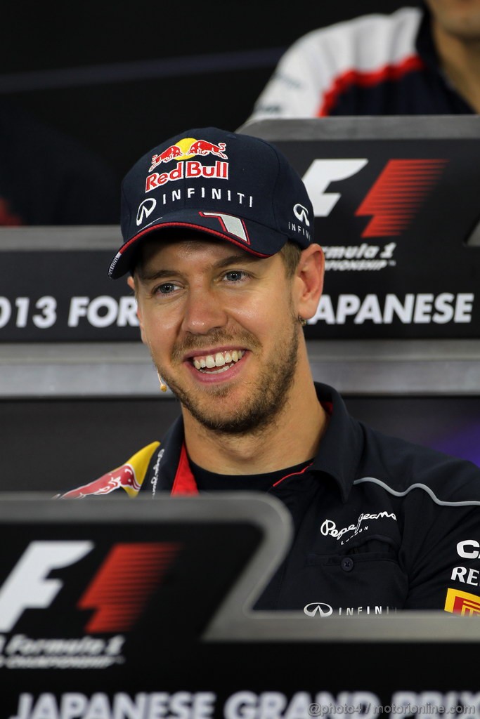 GP GIAPPONE, 10.10.2013- Conferenza Stampa, Sebastian Vettel (GER) Red Bull Racing RB9 