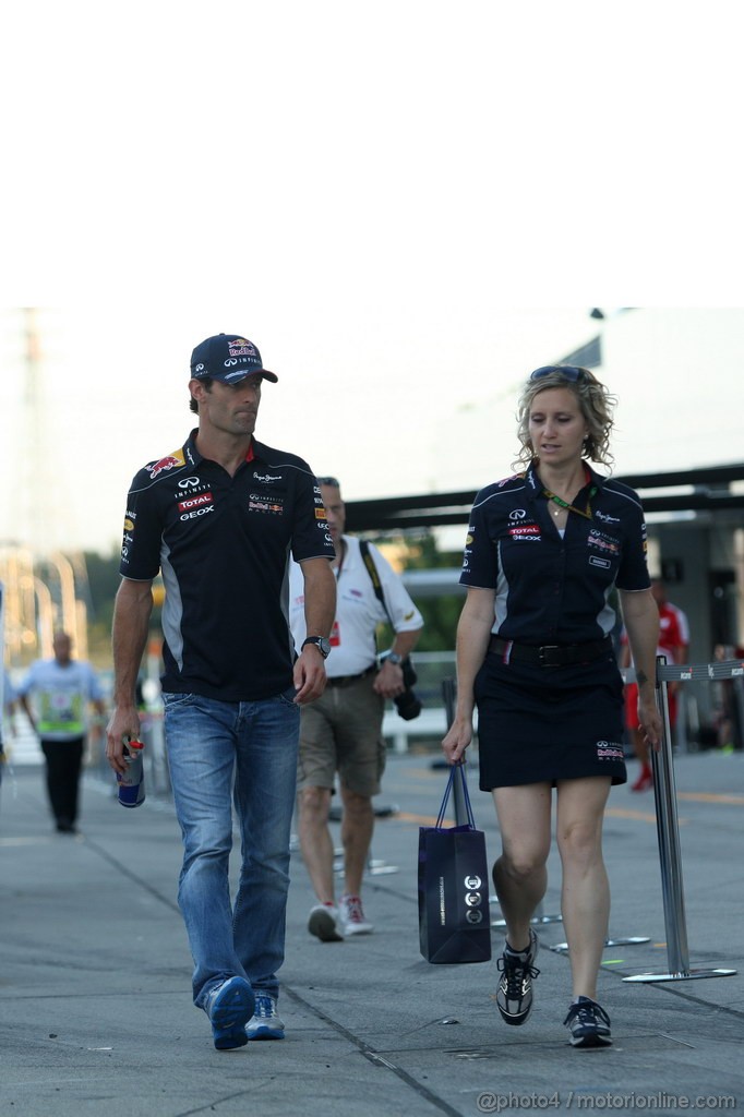 GP GIAPPONE, 10.10.2013- Mark Webber (AUS) Red Bull Racing RB9 