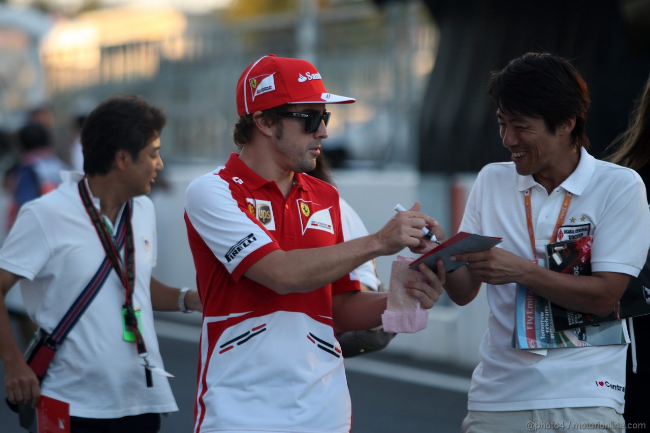 GP GIAPPONE, 10.10.2013- Fernando Alonso (ESP) Ferrari F138