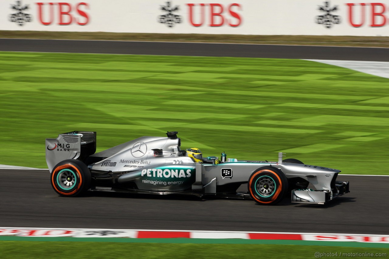 GP GIAPPONE, 12.10.2013- Prove Libere 3, Nico Rosberg (GER) Mercedes AMG F1 W04 