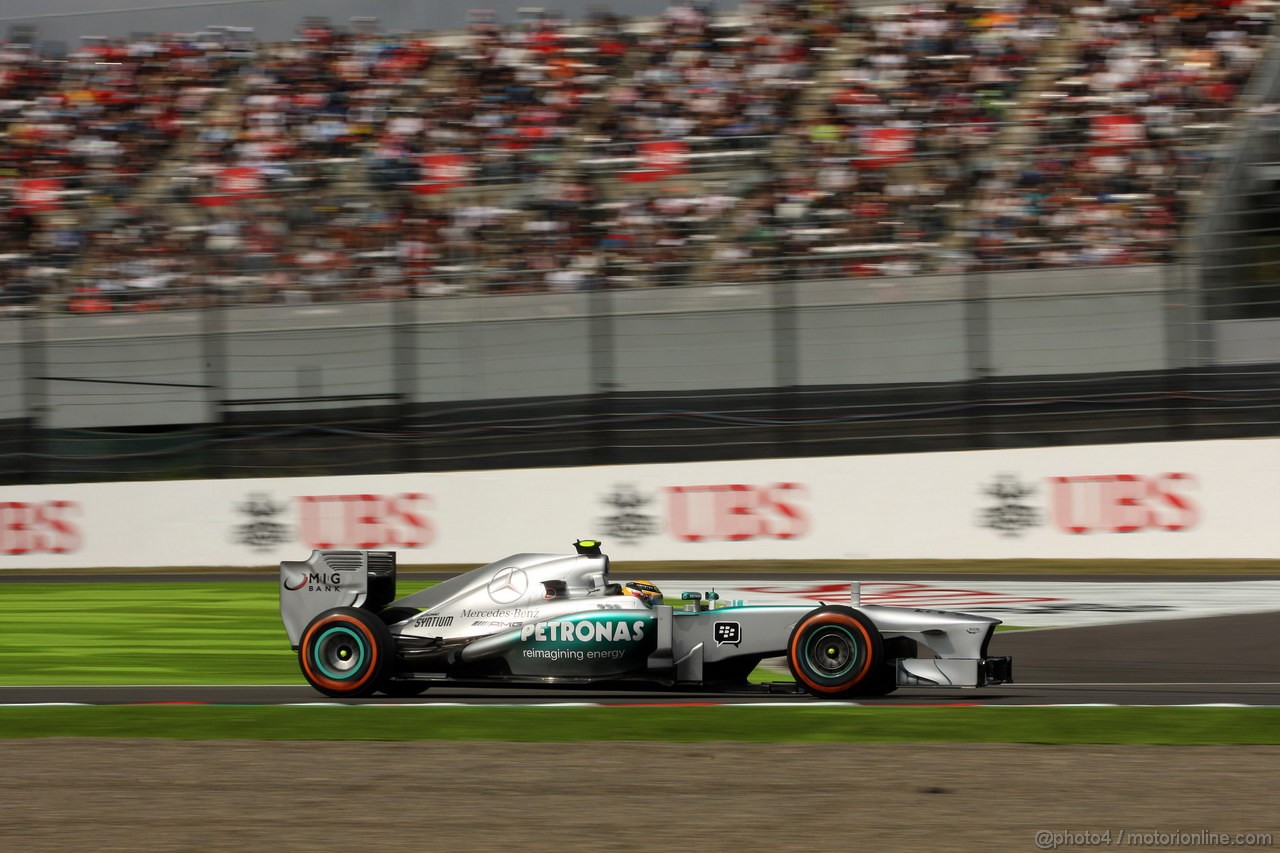 GP GIAPPONE, 12.10.2013- Prove Libere 3, Lewis Hamilton (GBR) Mercedes AMG F1 W04 