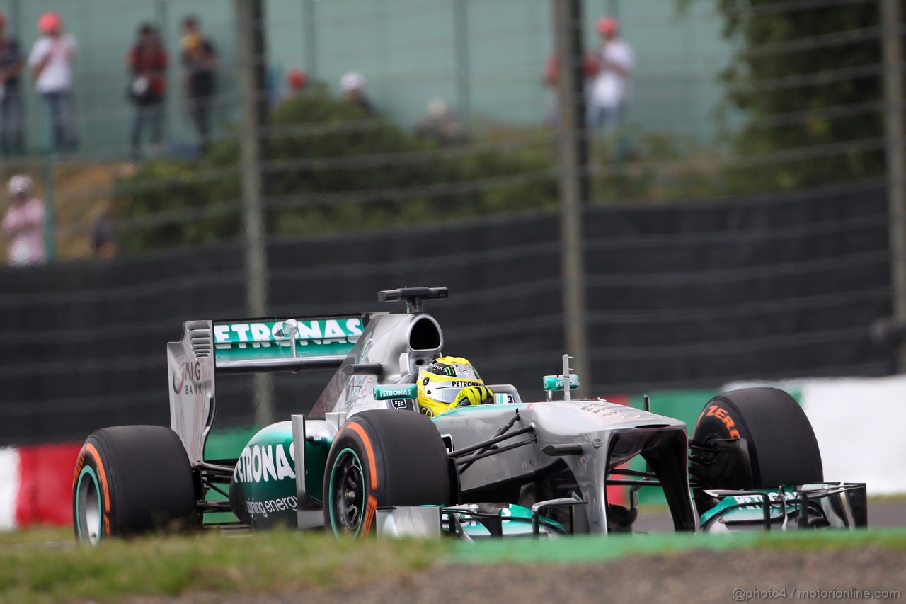 GP GIAPPONE, 12.10.2013- Prove Libere 3, Nico Rosberg (GER) Mercedes AMG F1 W04 
