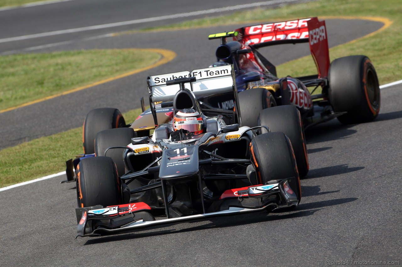 GP GIAPPONE, 12.10.2013- Prove Libere 3, Nico Hulkenberg (GER) Sauber F1 Team C32 