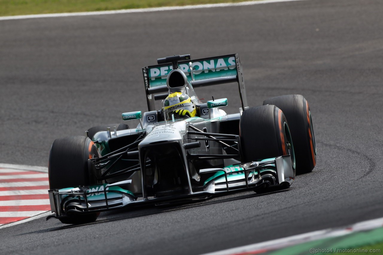 GP GIAPPONE, 12.10.2013- Prove Libere 3, Nico Rosberg (GER) Mercedes AMG F1 W04 