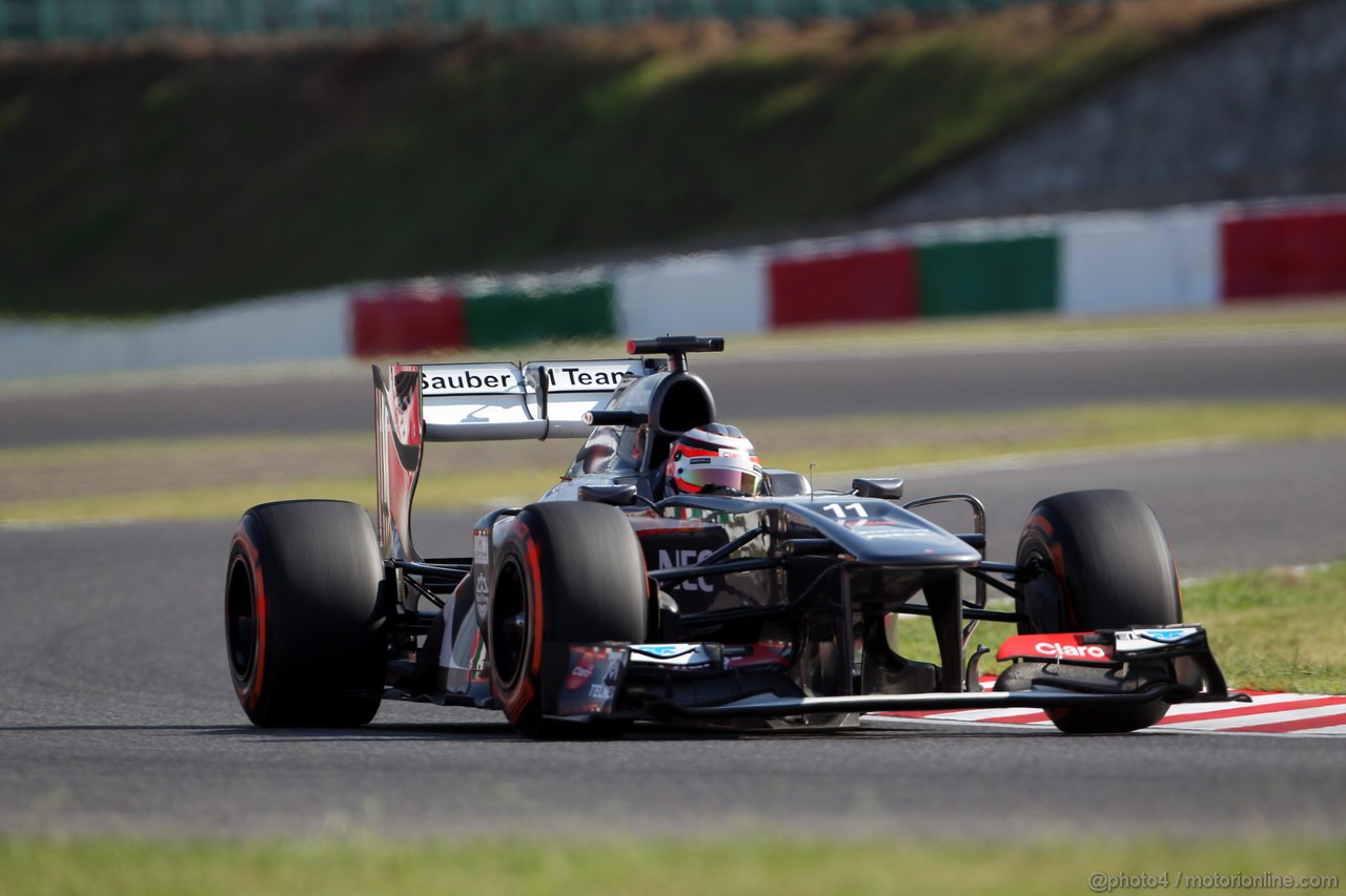 GP GIAPPONE, 12.10.2013- Qualifiche, Lewis Hamilton (GBR) Mercedes AMG F1 W04 