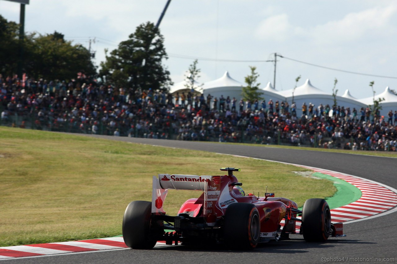 GP GIAPPONE, 12.10.2013- Qualifiche, Felipe Massa (BRA) Ferrari F138 
