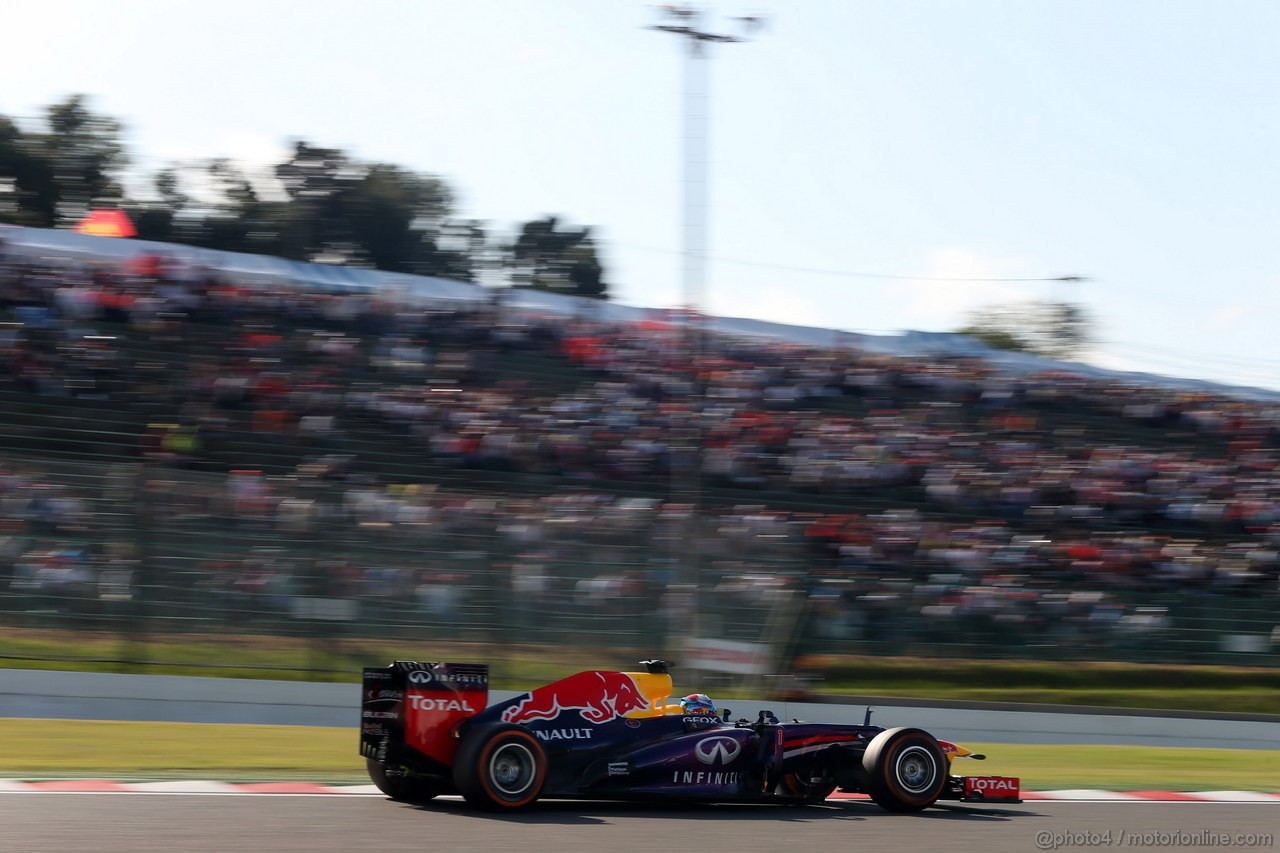 GP GIAPPONE, 12.10.2013- Qualifiche, Sebastian Vettel (GER) Red Bull Racing RB9 