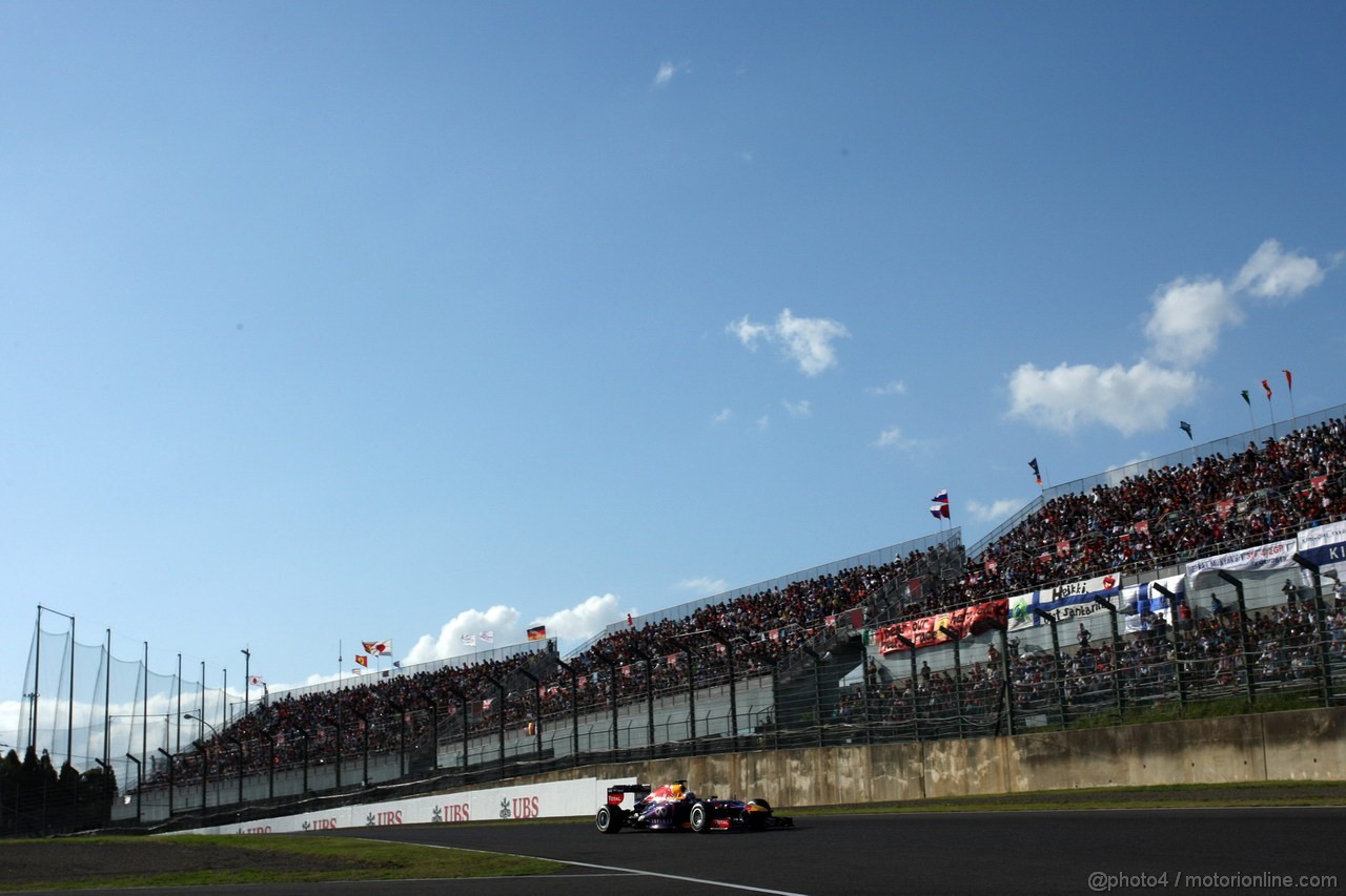 GP GIAPPONE, 12.10.2013- Qualifiche, Sebastian Vettel (GER) Red Bull Racing RB9 